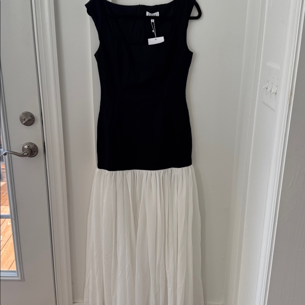 NWT Leau Phantom Chiffon Maxi Dress Size L - Picture 4 of 13